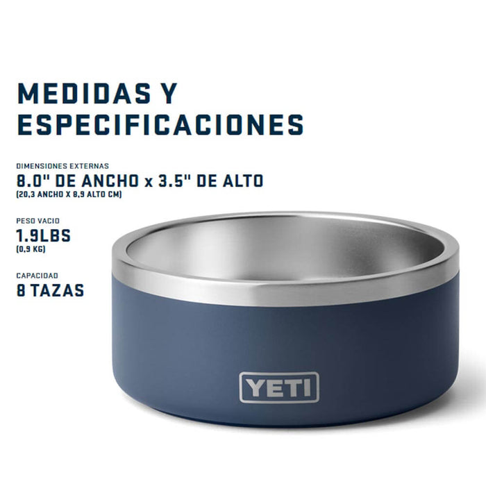 21071504131 PLATO PARA PERRO BOOMER 8 MARINO MARCA YETI