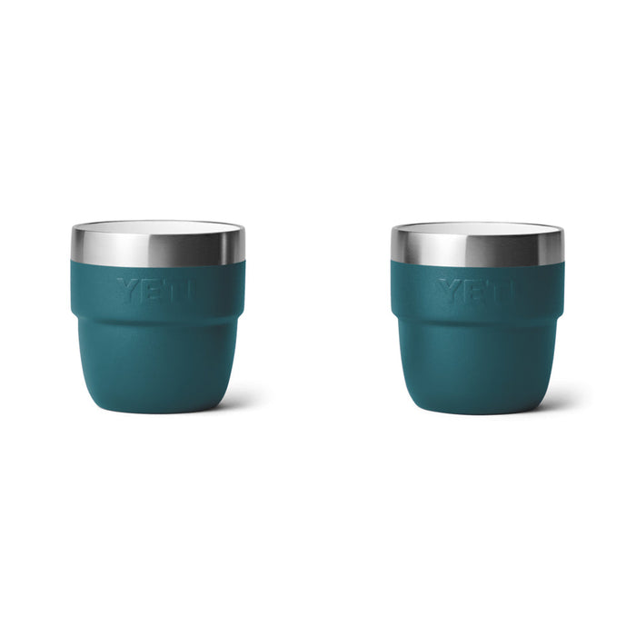 21071502576 TAZA RAMBLER 4oz STACKABLE 2 PIEZAS AGAVE TEAL MARCA YETI