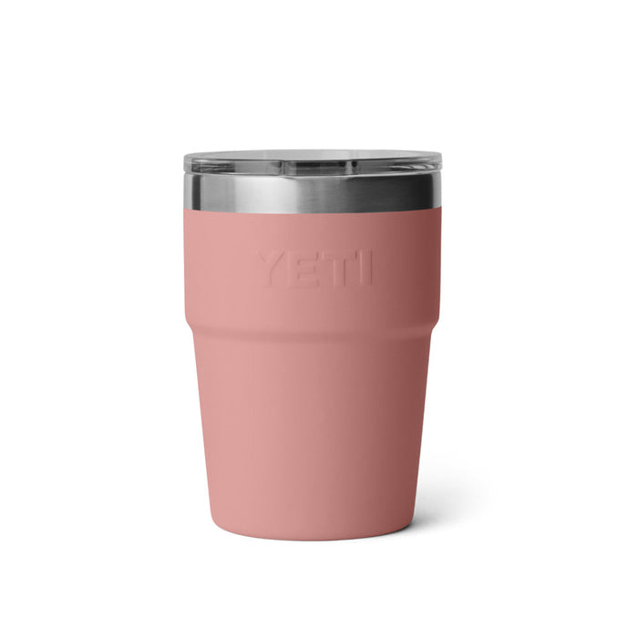 21071503359 TERMO RAMBLER 16oz STACKABLE CUP TAPA MAGNETICA SANDSTONE PINK MARCA YETI