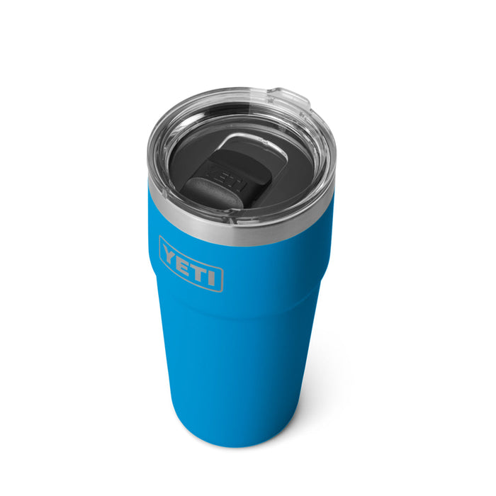 21071503884 TERMO RAMBLER 20oz STACKABLE CUP TAPA MAGNETICA BIG WAVE BLUE MARCA YETI