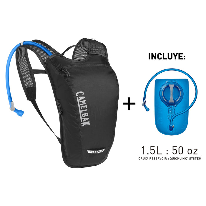 2405001000 MOCHILA HYDROBAK LIGHT 1.5Lt NEGRO/PLATEADO MARCA CAMELBAK