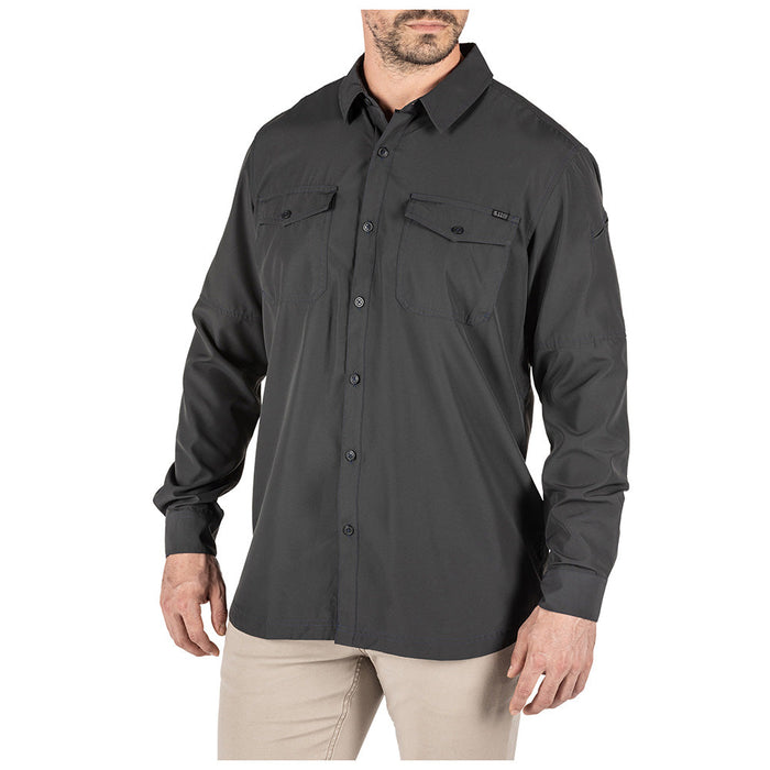 72521-098 CAMISA MARKSMAN MANGA LARGA VOLCANICO MARCA 5.11 TACTICAL