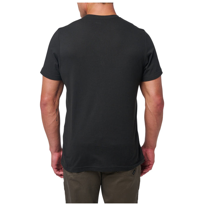 76166AAB-019 PLAYERA TROPICAL LOCKUP NEGRA MARCA 5.11 TACTICAL