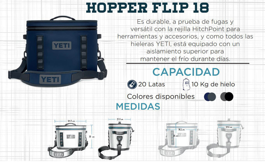 18060131426 HIELERA SUAVE HOPPER FLIP 18 MARINO MARCA YETI