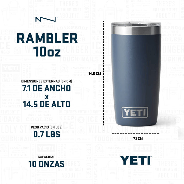 21071503243 TERMO RAMBLER 10oz WILD VINE RED MARCA YETI