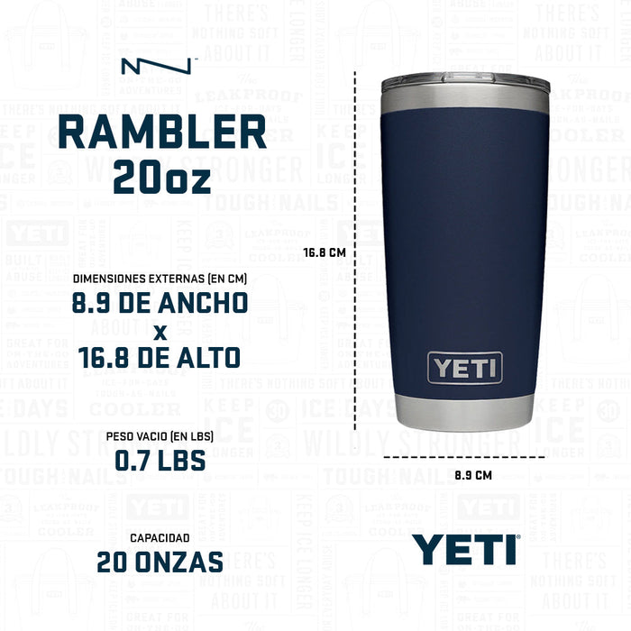 21071503004 TERMO RAMBLER 20oz TROPICAL PINK MARCA YETI