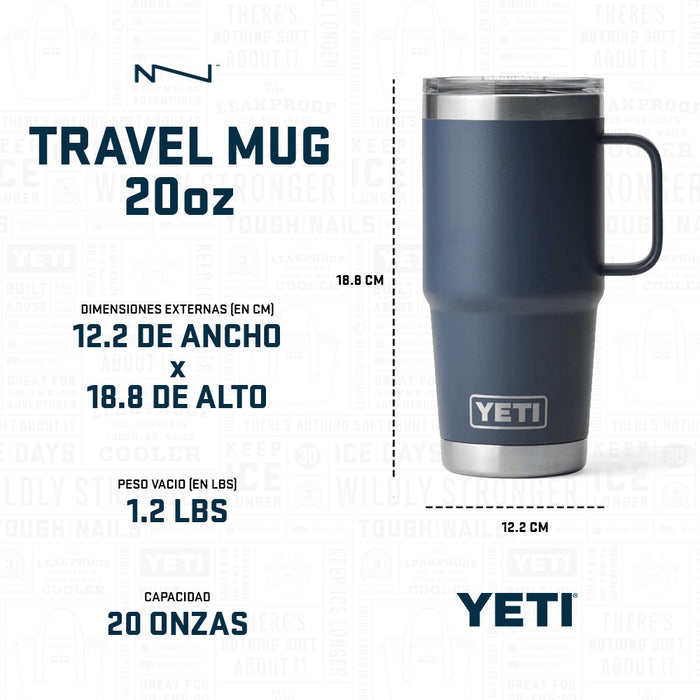 21071503878 TAZA RAMBLER 20oz TRAVEL MUG CON TAPA STRONGHOLD RESCUE RED MARCA YETI