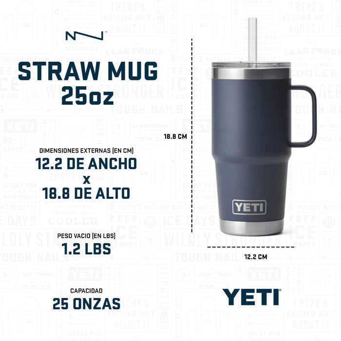 21071502244 TERMO RAMBLER 25oz STRAW MUG SEAFOAM MARCA YETI