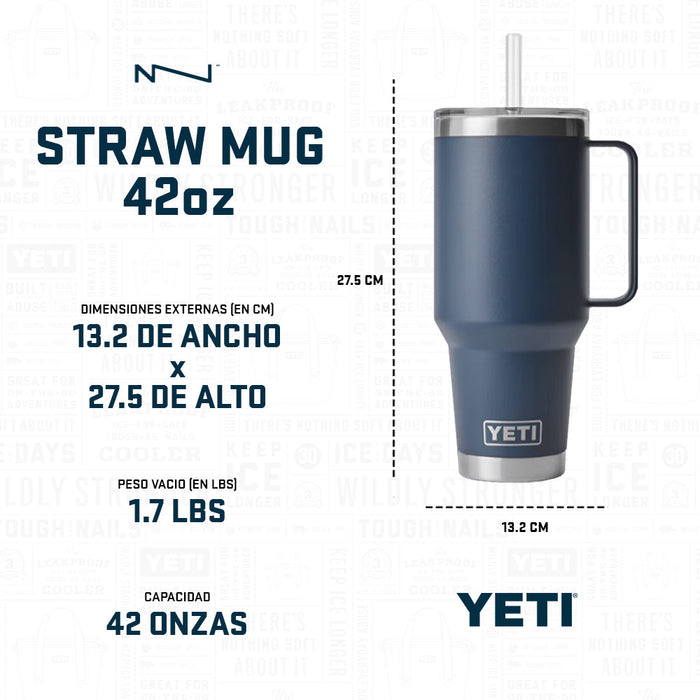 21071503192 TERMO RAMBLER 42oz STRAW MUG DAYBREAK YELLOW MARCA YETI