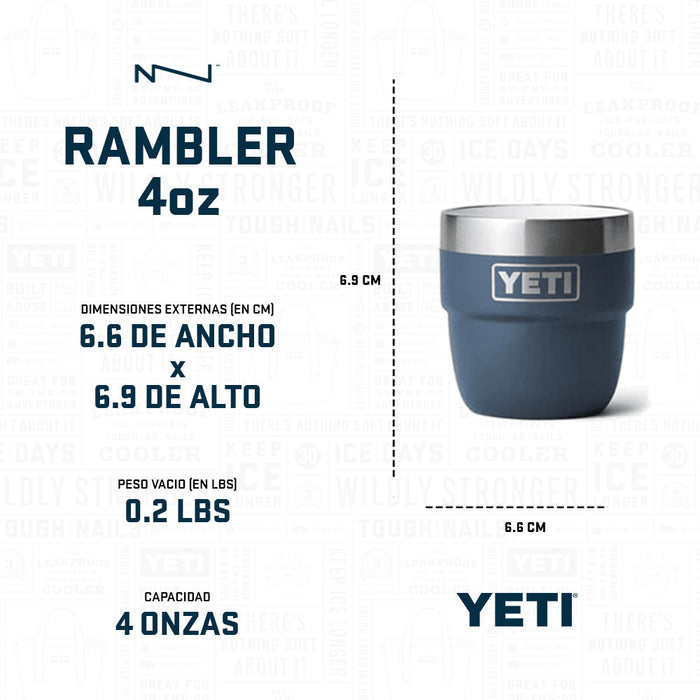 21071502627 TAZA RAMBLER 4oz STACKABLE 2 PIEZAS KING CRAB ORANGE MARCA YETI