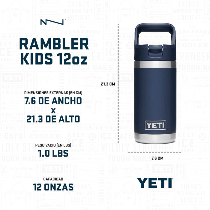 21070090155 TERMO RAMBLER 12oz PARA NIÑO KING CRAB ORANGE MARCA YETI