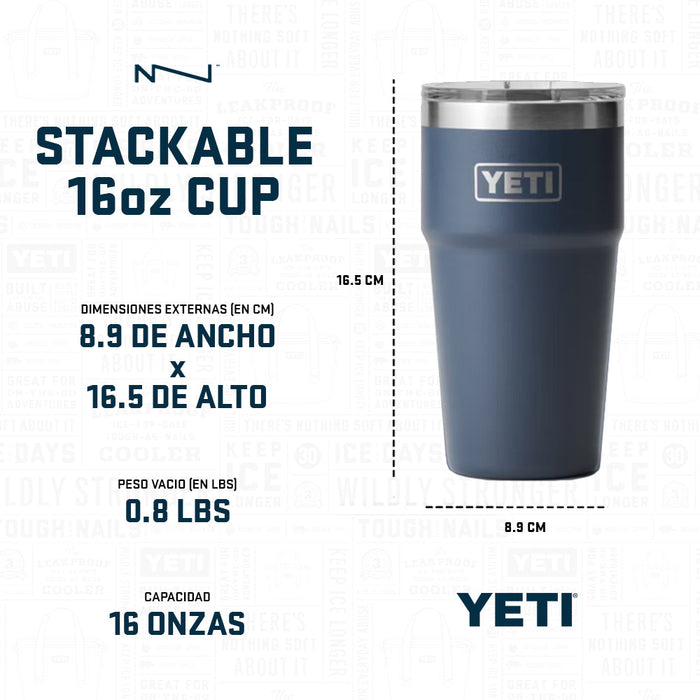 21071502404 TERMO RAMBLER 16oz STACKABLE PINT CHARTREUSE MARCA YETI