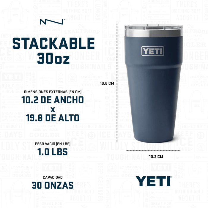 21071504244 TERMO RAMBLER 30oz STACKABLE CUP TAPA MAGNETICA WETLANDS BROWN MARCA YETI