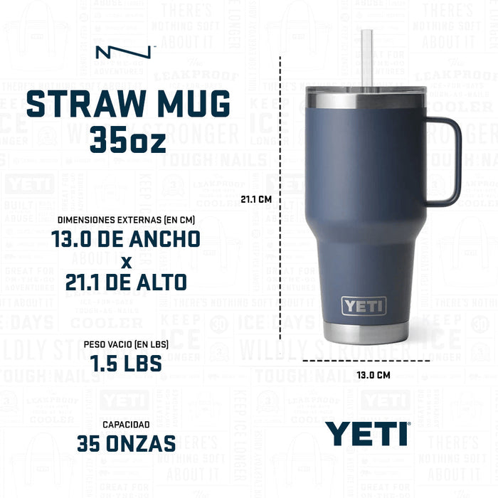 21071504372 TERMO RAMBLER 35oz STRAW MUG RESCUE RED MARCA YETI