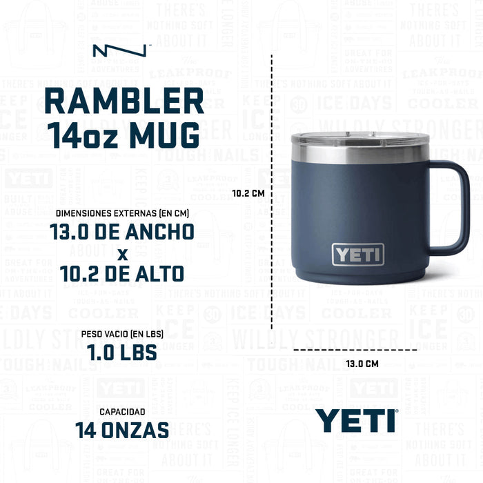 21071504369 TAZA RAMBLER 14oz MUG 2.0 TAPA MAGNETICA RESCUE RED MARCA YETI