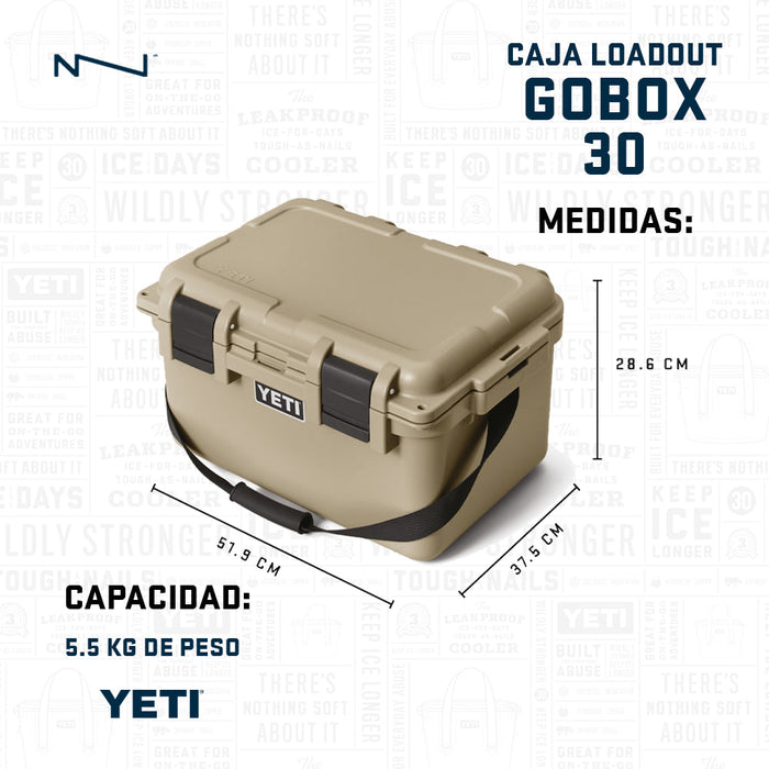 26010000214 CAJA MULTIUSOS LOADOUT GOBOX 30 2.0 TAN MARCA YETI