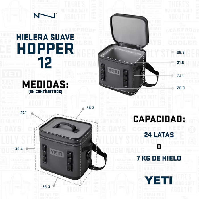 18060131424 HIELERA SUAVE HOPPER FLIP 12 MARINO MARCA YETI