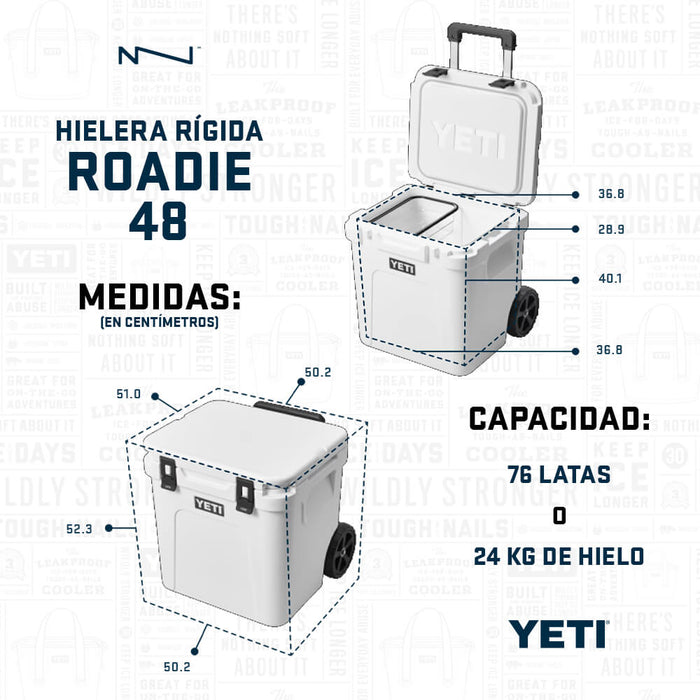 10048380000 HIELERA RIGIDA ROADIE 48 CAMP GREEN MARCA YETI