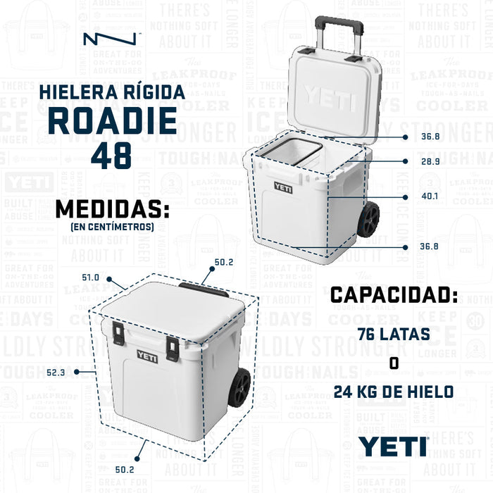 10048390000 HIELERA RIGIDA ROADIE 48 RESCUE RED MARCA YETI