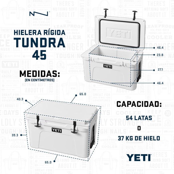 10045400001 HIELERA RIGIDA TUNDRA 45 BIG WAVE BLUE MARCA YETI