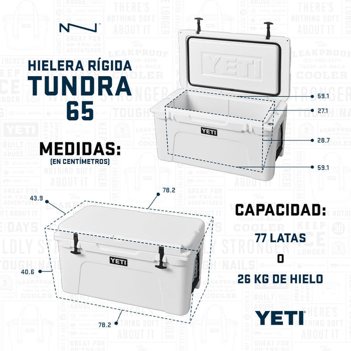 10065350000 HIELERA RIGIDA TUNDRA 65 RESCUE RED MARCA YETI