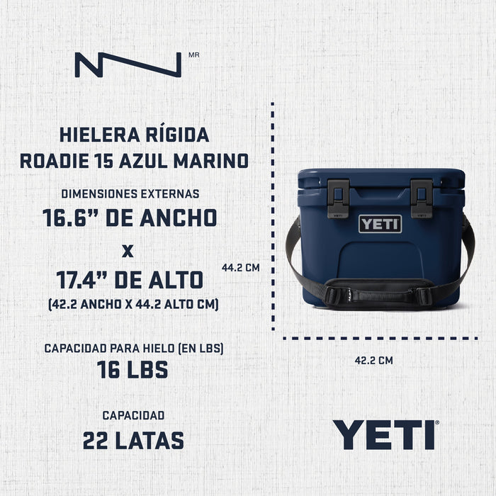 10033400000 HIELERA RIGIDA ROADIE 15 BIG WAVE BLUE MARCA YETI