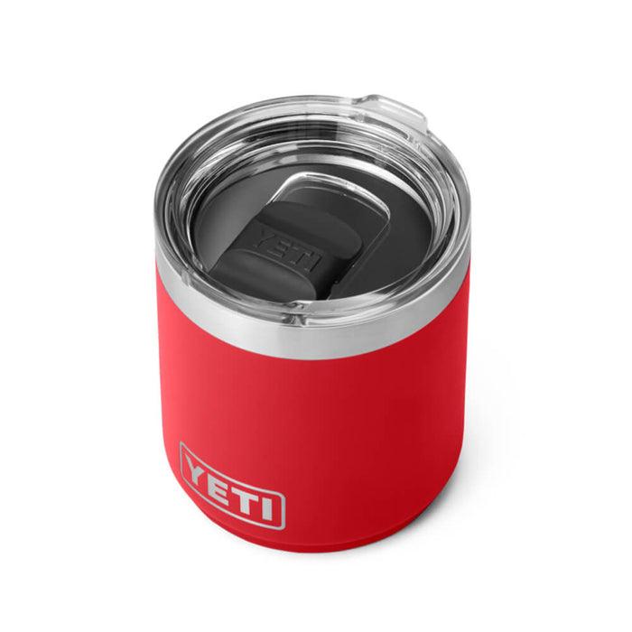 21071504014 TERMO RAMBLER 10oz LOWBALL 2.0 TAPA MAGNETICA RESCUE RED MARCA YETI