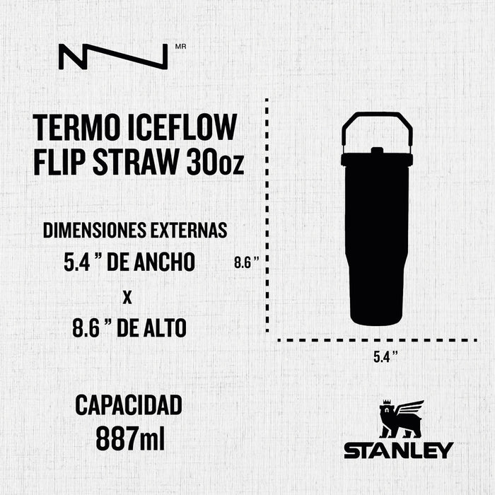 99827PT TERMO ICEFLOW FLIP STRAW 30oz AZURE REVERB MARCA STANLEY